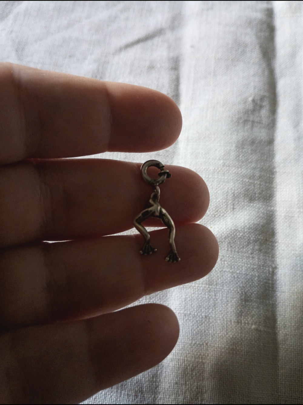 Sterling Silver Frog Charm 925 Pendant - Silver